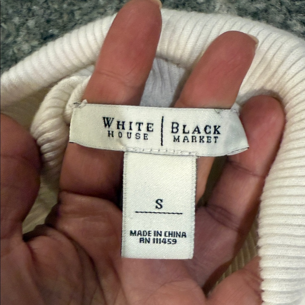 White House Black Market White Turtleneck Sweater - Picture 2 of 3